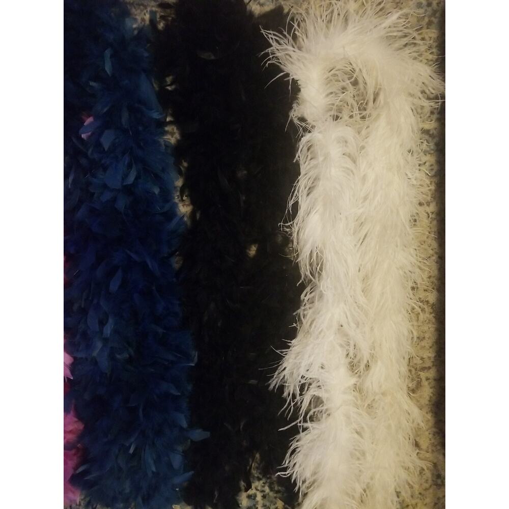 Feather Boa Pretty Elegant Long Flapper Showgirl Party Hollywood Costume 9 piece - Picture 8 of 16